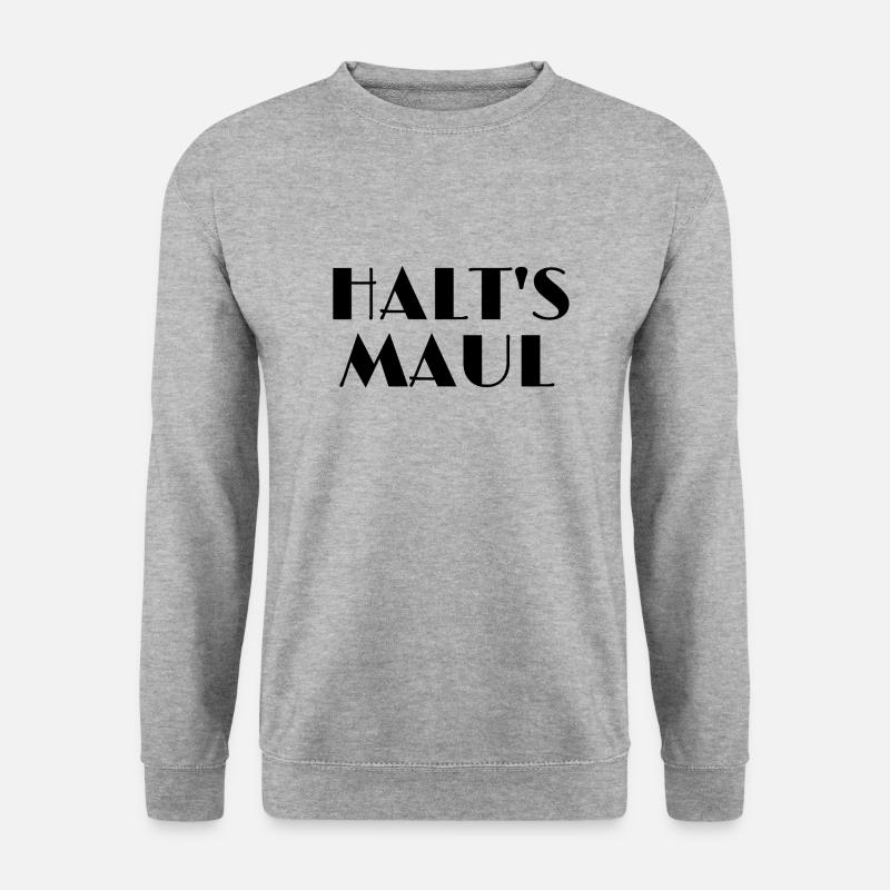 Halt's Maul! - Unisex Pullover - Weißgrau meliert