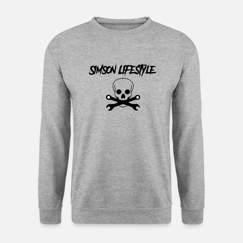 Simson Lifestyle - Unisex Pullover - Weißgrau meliert