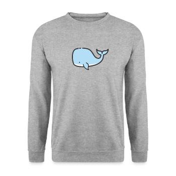 Cachalot baleine mer environnement nature enfants bébé - Sweat-shirt Unisexe - gris chiné - Devant - Alina (178cm) & Michal (187cm)
