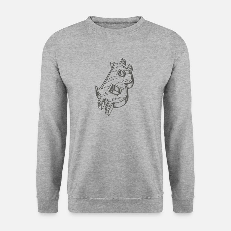 Bitcoin - Unisex Pullover - Weißgrau meliert
