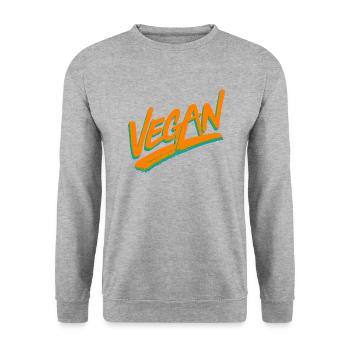 végétalien - Sweat-shirt Unisexe - gris chiné - Devant - Alina (178cm) & Michal (187cm)
