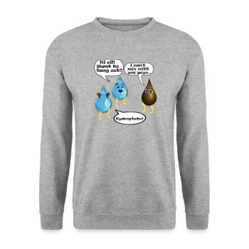 Water and oil - Unisex Sweatshirt - salt & pepper - Front - Alina (178cm) & Michal (187cm)