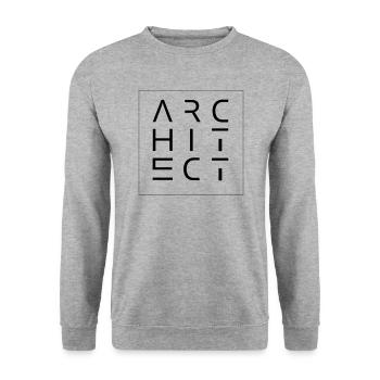 ARCHITECT - Unisex Sweatshirt - salt & pepper - Front - Alina (178cm) & Michal (187cm)