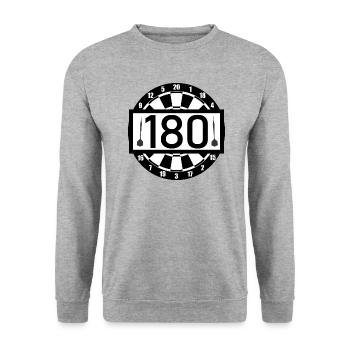 Darts WM / Darts World Cup - Unisex Pullover - Weißgrau meliert - Vorne - Alina (178cm) & Michal (187cm)