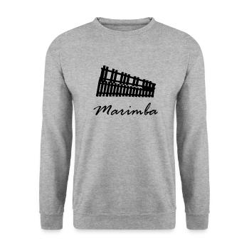 Marimba Xylophon Musiker weiß - Unisex Pullover - Weißgrau meliert - Vorne - Alina (178cm) & Michal (187cm)