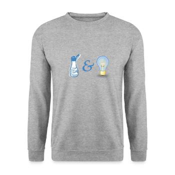Sel et lumière Bible symbolisme jésus dieu - Sweat-shirt Unisexe - gris chiné - Devant - Alina (178cm) & Michal (187cm)