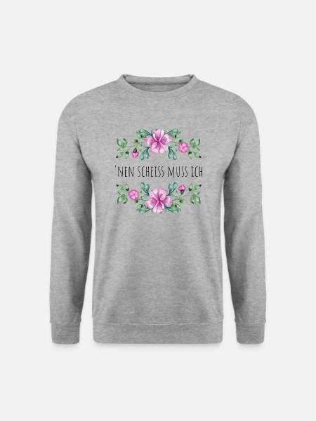 nen Scheiß muss ich - Unisex Pullover - Weißgrau meliert