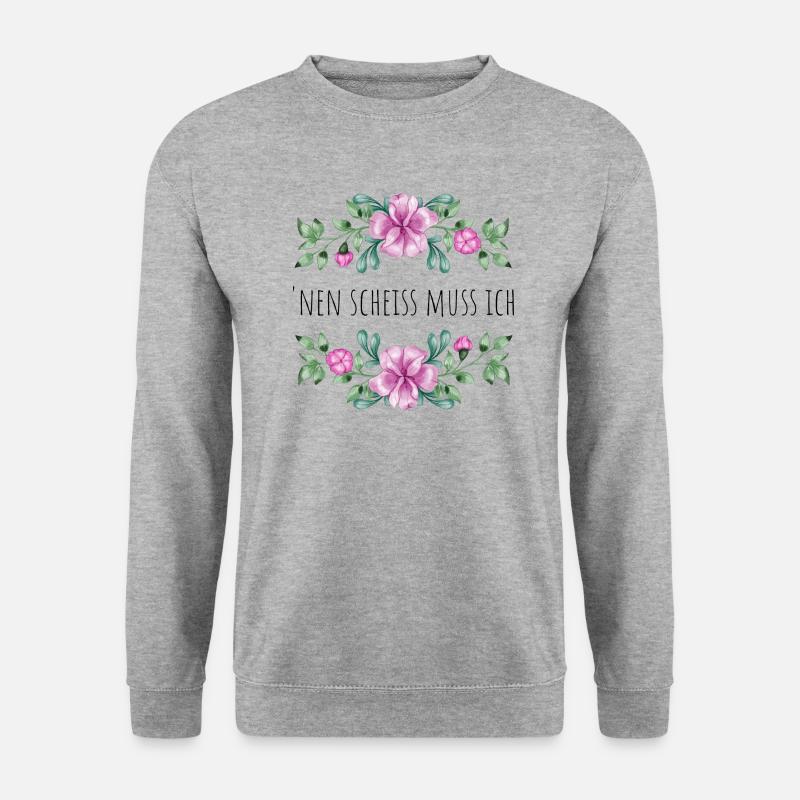 nen Scheiß muss ich - Unisex Pullover - Weißgrau meliert