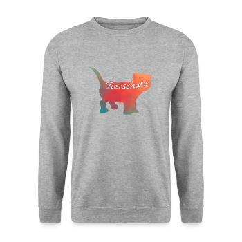 le bien-être des animaux - Sweat-shirt Unisexe - gris chiné - Devant - Alina (178cm) & Michal (187cm)