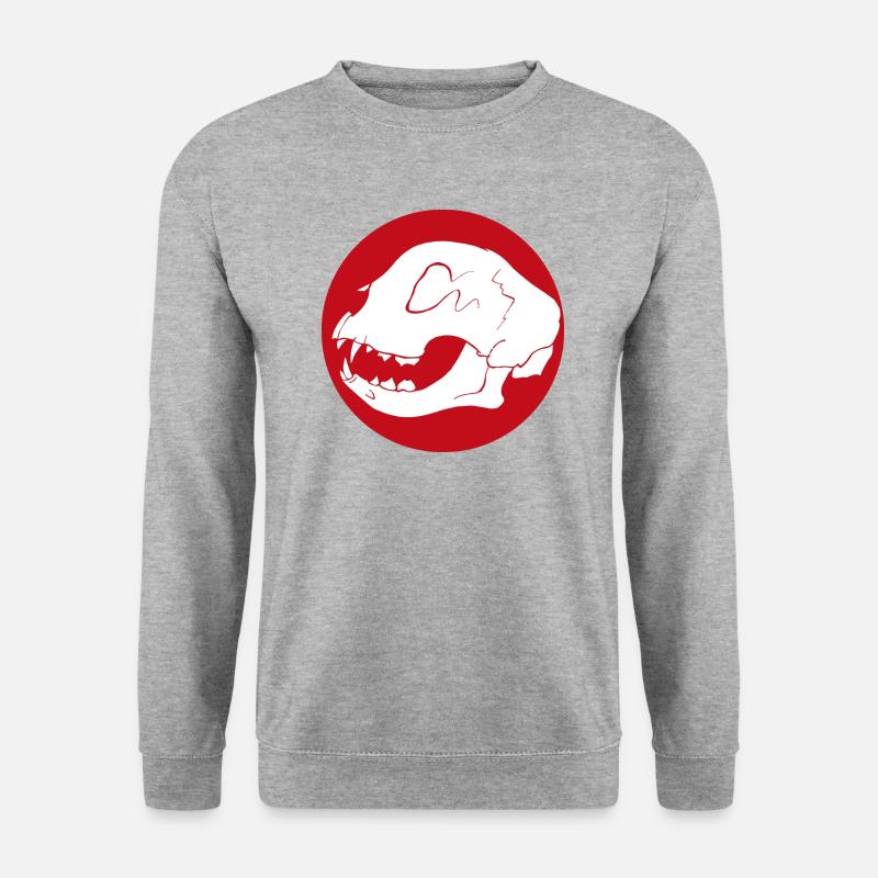 cat red white - Unisex Pullover - Weißgrau meliert