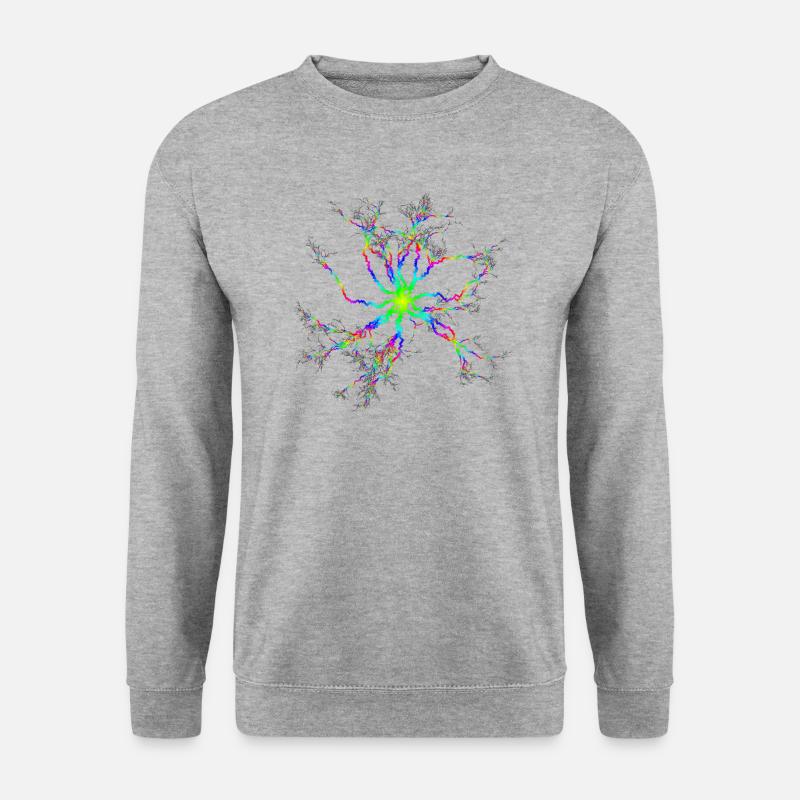 Foudre orage psychédélique psy goa transe - Sweat-shirt Unisexe - gris chiné