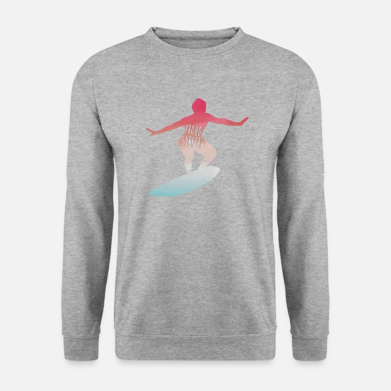 Surfergirl - Unisex Pullover - Weißgrau meliert