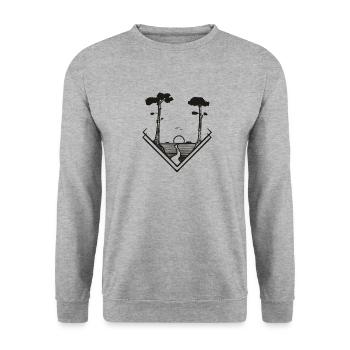 Graphic nature illustration modern - Unisex Sweatshirt - salt & pepper - Front - Alina (178cm) & Michal (187cm)