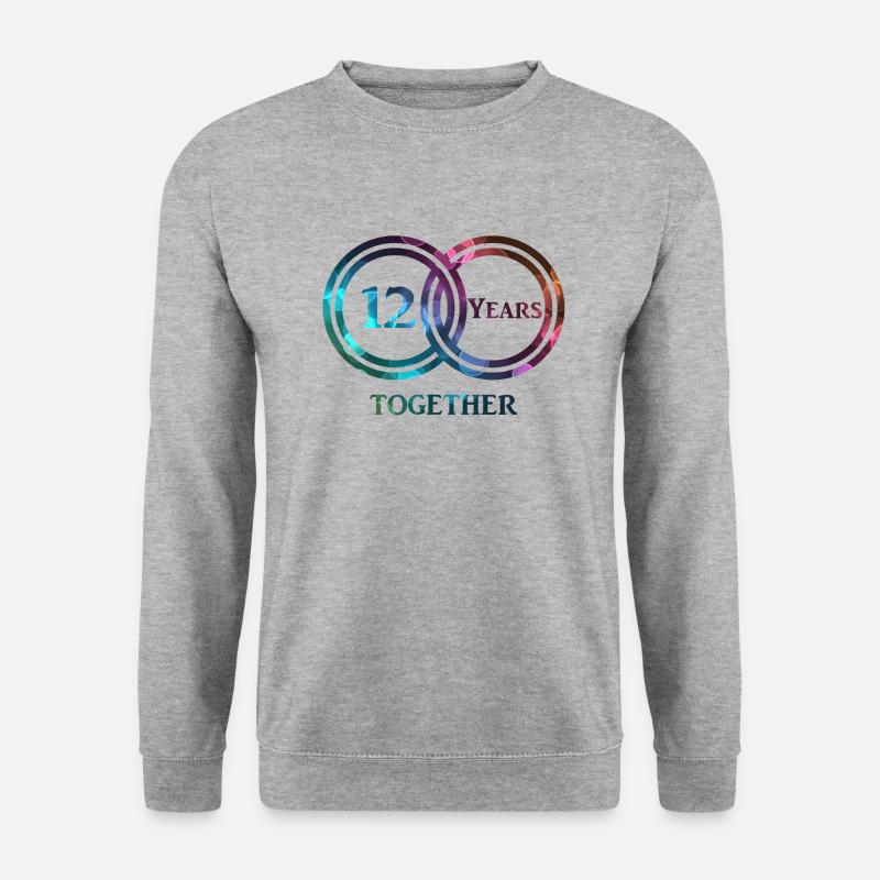 12 Years together - Unisex Pullover - Weißgrau meliert