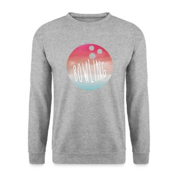 Bowlen - Unisex Pullover - Weißgrau meliert - Vorne - Alina (178cm) & Michal (187cm)