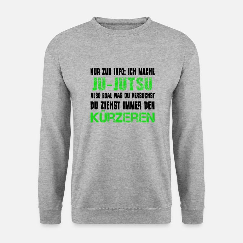 Ju Jutsu Kampfkunst lustiger Spruch - Unisex Pullover - Weißgrau meliert