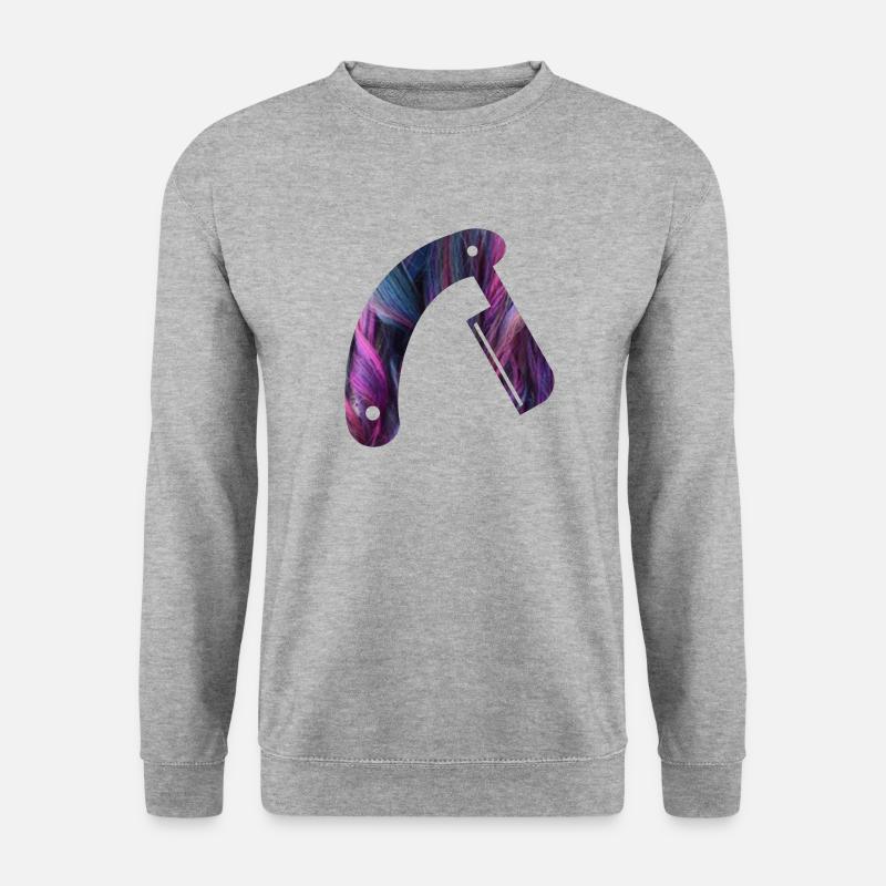 Barber Knife - Unisex Pullover - Weißgrau meliert