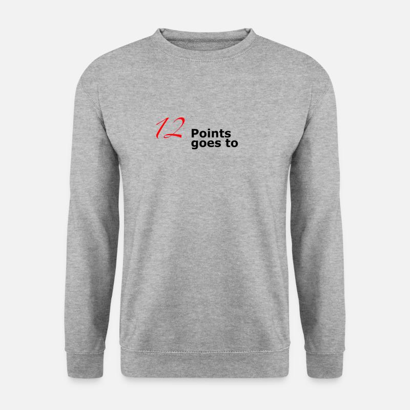 12 Punkte gehen nach ... - Unisex Pullover - Weißgrau meliert
