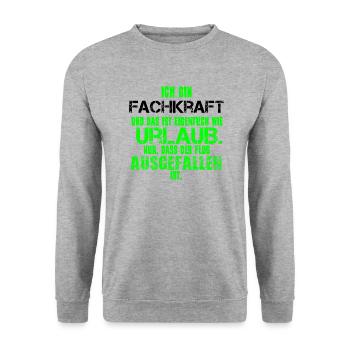 Profession de spécialiste en disant drôle - Sweat-shirt Unisexe - gris chiné - Devant - Alina (178cm) & Michal (187cm)