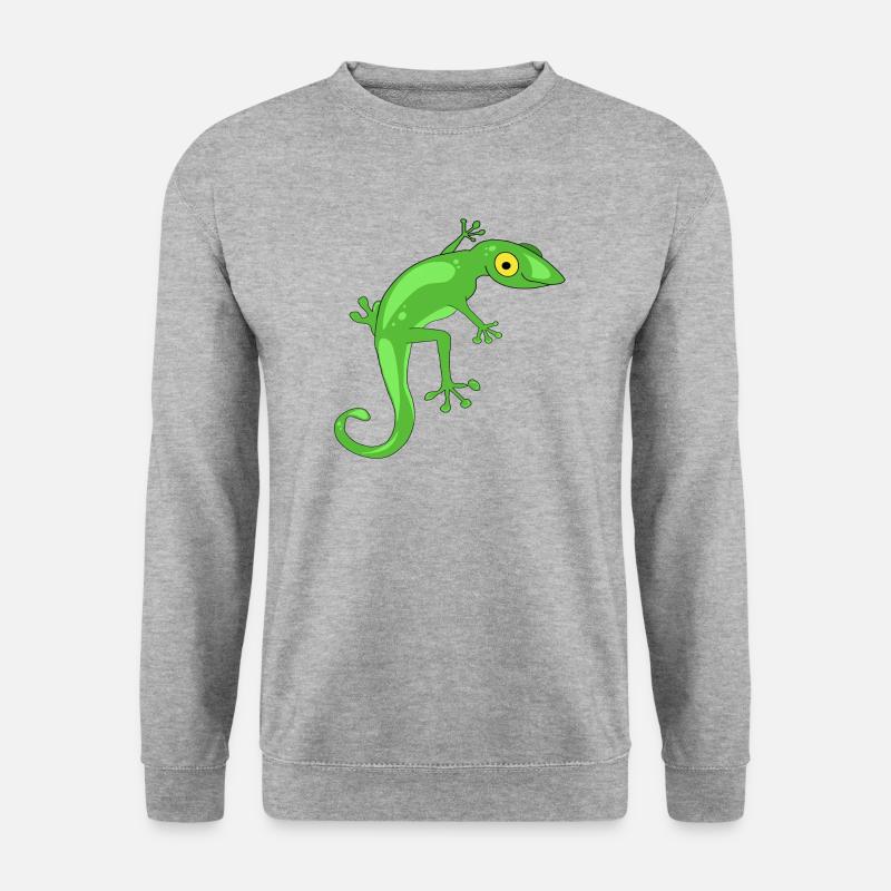 Eidechse - Unisex Pullover - Weißgrau meliert