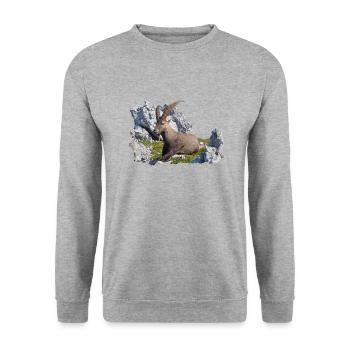 Capricorn - Unisex Sweatshirt - salt & pepper - Front - Alina (178cm) & Michal (187cm)