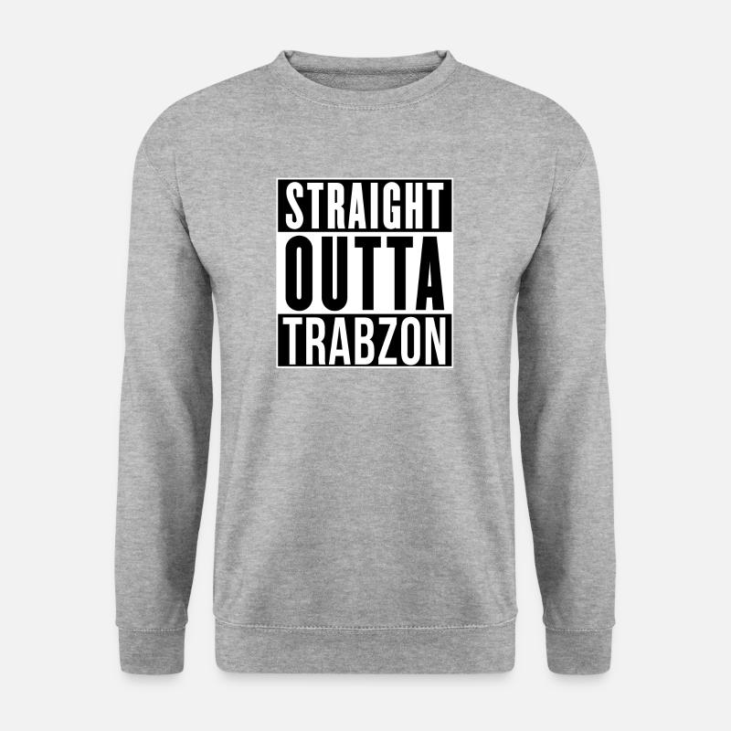 Straight Outta TRABZON - Unisex Pullover - Weißgrau meliert