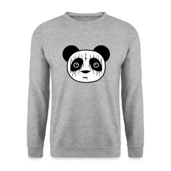 Panda en métal - Sweat-shirt Unisexe - gris chiné - Devant - Alina (178cm) & Michal (187cm)