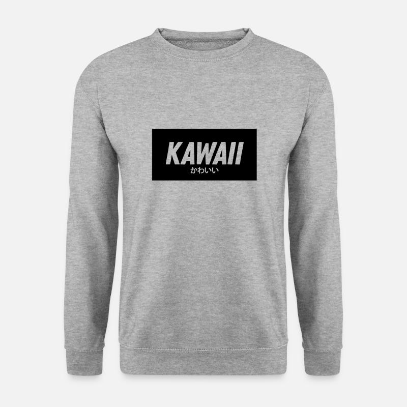 kawaii - Unisex Pullover - Weißgrau meliert