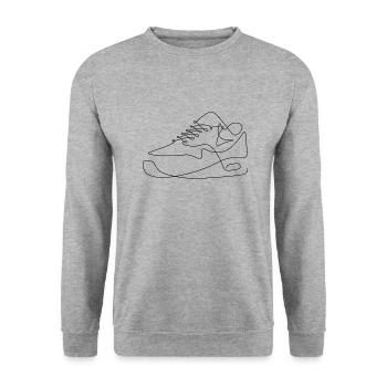 cool sneaker urban shoe illustration - Unisex Sweatshirt - salt & pepper - Front - Alina (178cm) & Michal (187cm)