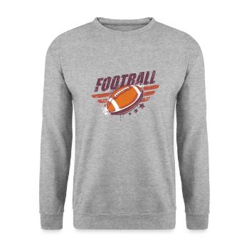 Boy Football Sport Ball Gift Sweet - Unisex Sweatshirt - salt & pepper - Front - Alina (178cm) & Michal (187cm)