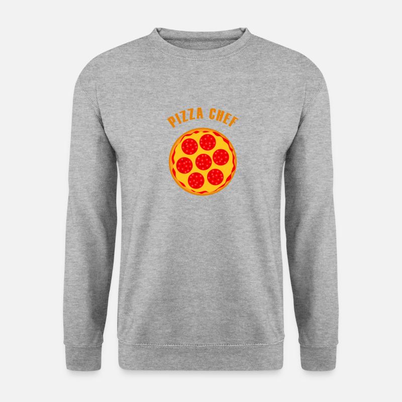 Pizza Chef Geschenk - Unisex Pullover - Weißgrau meliert