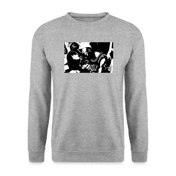 Michael Jordan - Unisex Sweatshirt - salt & pepper - Front - Alina (178cm) & Michal (187cm)