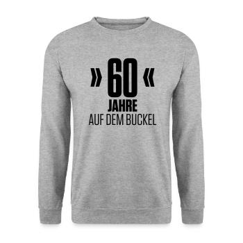 60e anniversaire - Sweat-shirt Unisexe - gris chiné - Devant - Alina (178cm) & Michal (187cm)