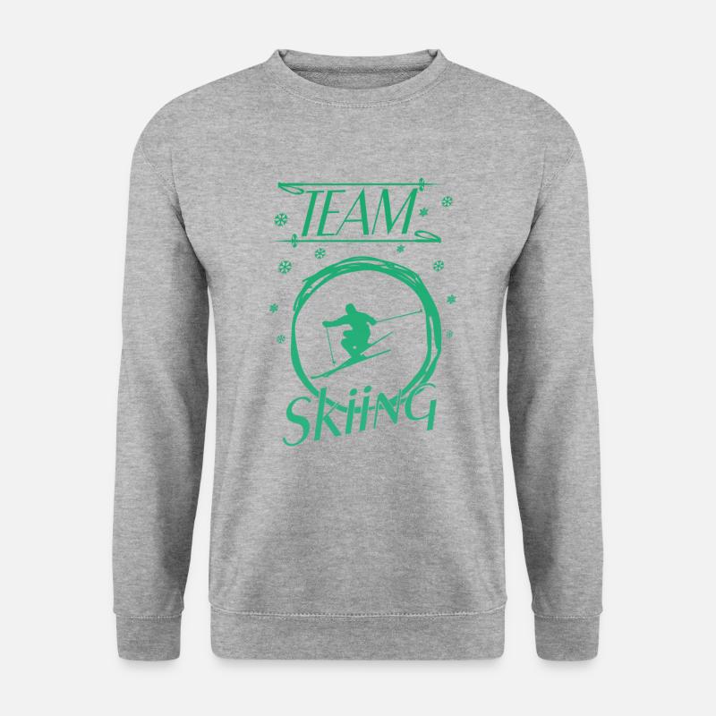 team skiing - Unisex Pullover - Weißgrau meliert