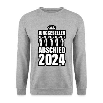 Bachelor Party 2024 Bachelor Party - Unisex Sweatshirt - salt & pepper - Front - Alina (178cm) & Michal (187cm)
