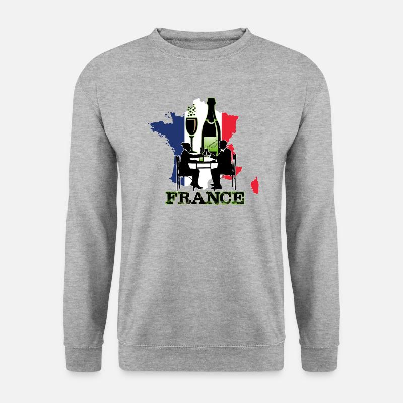 France-Frankreich - Unisex Pullover - Weißgrau meliert
