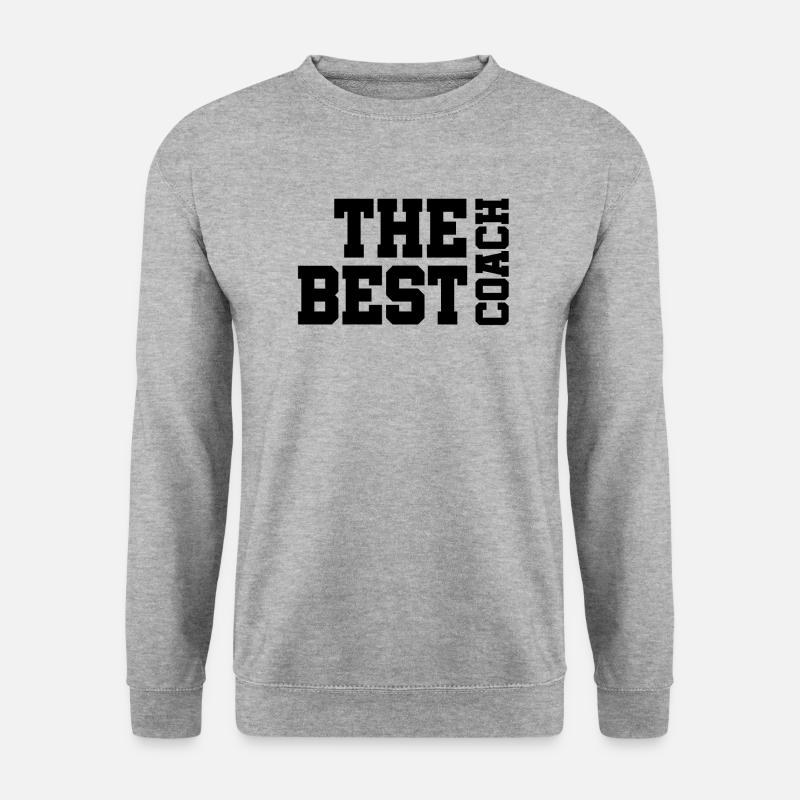 The best Coach - Der beste Trainer - Unisex Pullover - Weißgrau meliert