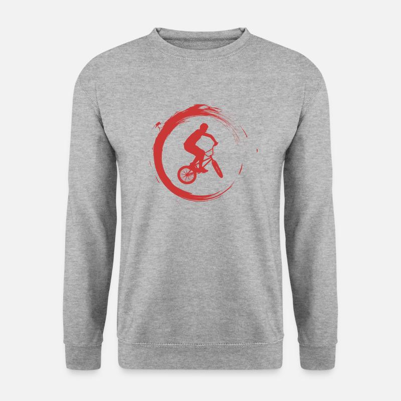 BMX - Unisex Pullover - Weißgrau meliert