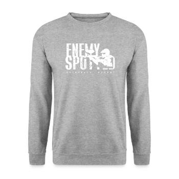 Paintball - Unisex Pullover - Weißgrau meliert - Vorne - Alina (178cm) & Michal (187cm)