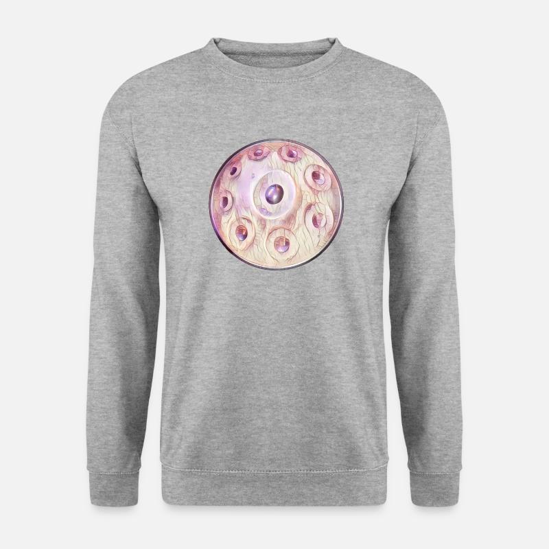 Diamant Handpan - Unisex Pullover - Weißgrau meliert