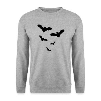 Chauves-souris - Sweat-shirt Unisexe - gris chiné - Devant - Alina (178cm) & Michal (187cm)