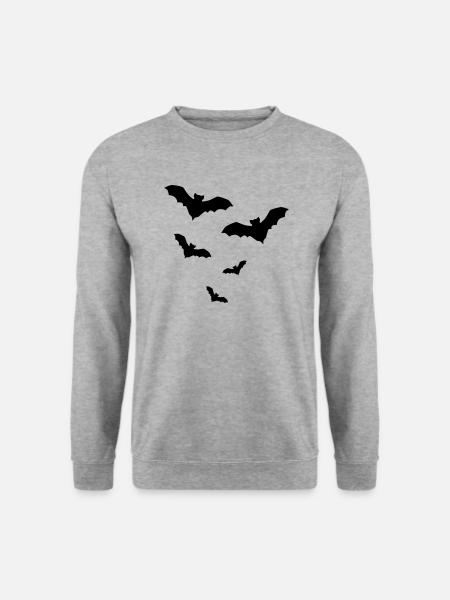 Fledermaus Fledermäuse - Unisex Pullover - Weißgrau meliert