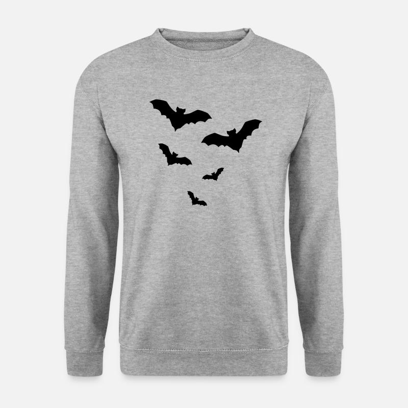 Fledermaus Fledermäuse - Unisex Pullover - Weißgrau meliert