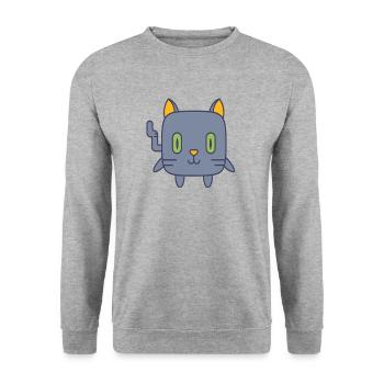 Sweet Cat British Shorthair Maine Coon Cadeau - Sweat-shirt Unisexe - gris chiné - Devant - Alina (178cm) & Michal (187cm)