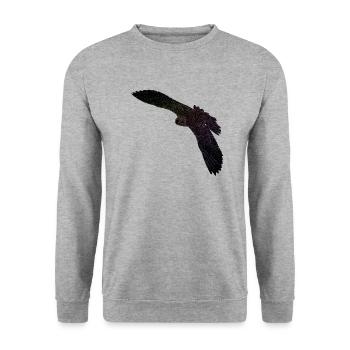 Vogel Falke Frauen T-Shirt - Unisex Pullover - Weißgrau meliert - Vorne - Alina (178cm) & Michal (187cm)