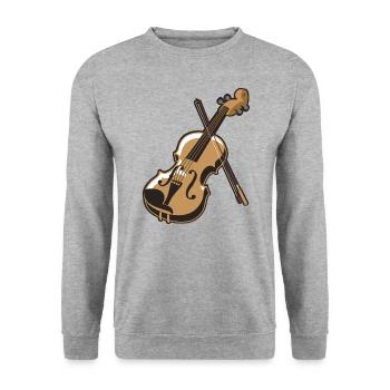 Violon violon - Sweat-shirt Unisexe - gris chiné - Devant - Alina (178cm) & Michal (187cm)