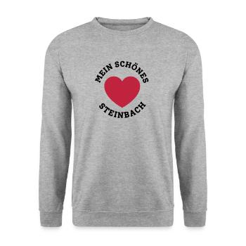 Mein schönes Steinbach - Unisex Pullover - Weißgrau meliert - Vorne - Alina (178cm) & Michal (187cm)
