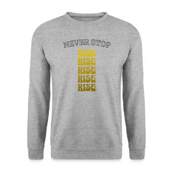 Stay Focused Hustle – Motivation in a retro look - Unisex Sweatshirt - salt & pepper - Front - Alina (178cm) & Michal (187cm)