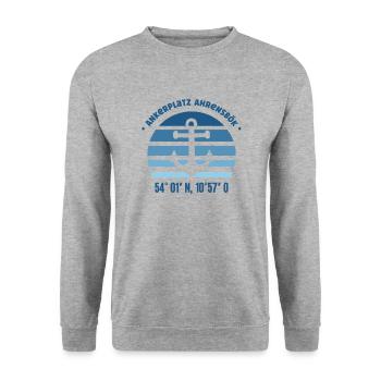Ahrensbök Ostsee Schleswig Holstein Koodinaten - Unisex Pullover - Weißgrau meliert - Vorne - Alina (178cm) & Michal (187cm)
