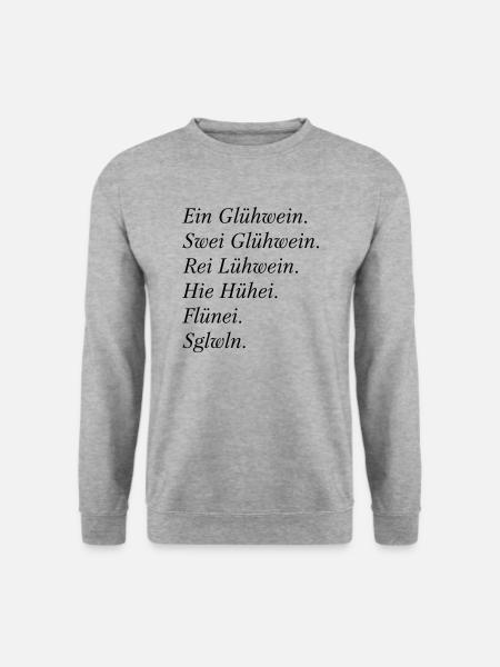 Glühwein Abend - Unisex Pullover - Weißgrau meliert